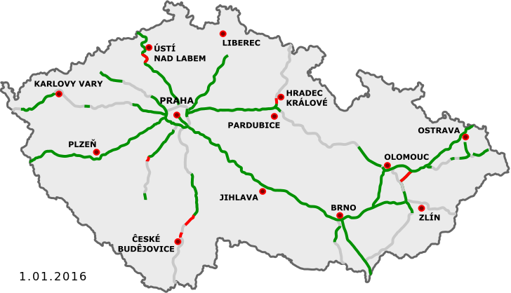 Dálniční síť v Česku