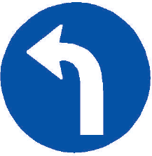 Přikázaný směr jízdy vlevo