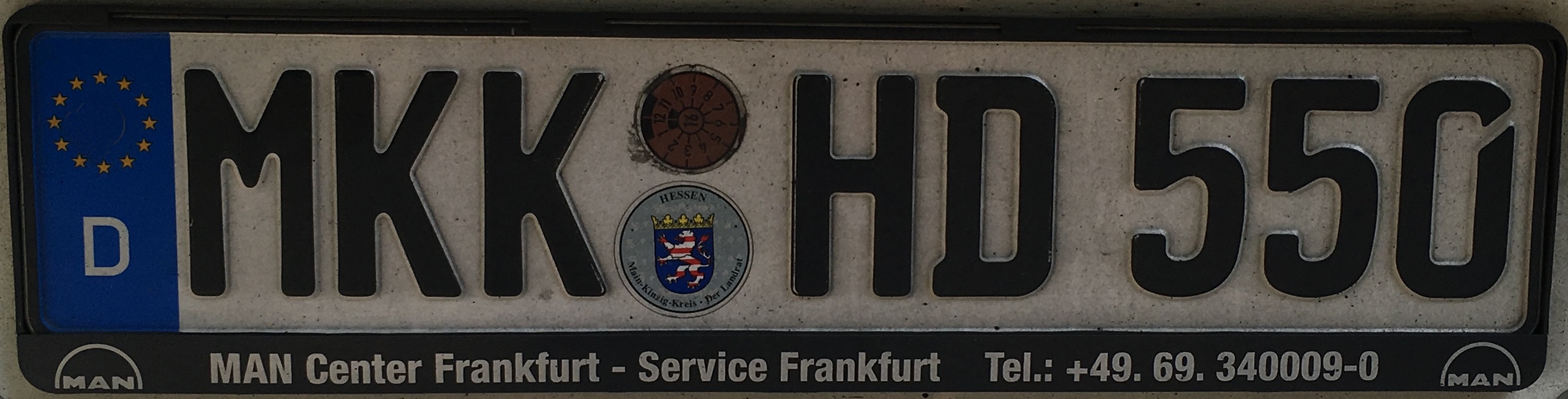 Registrační značka Německo - MKK - Main-Kinzig-Kreis, foto: vlastní