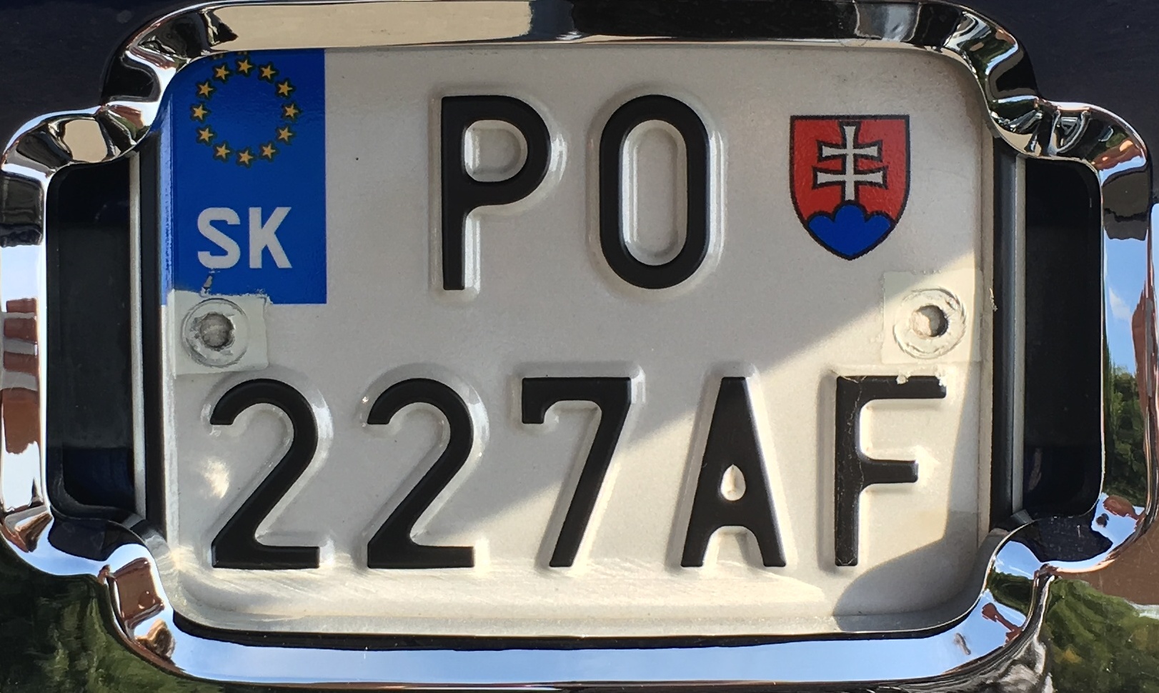 Registrační značka Slovensko - motocyklová - PO - Prešov, foto: www.podalnici.cz