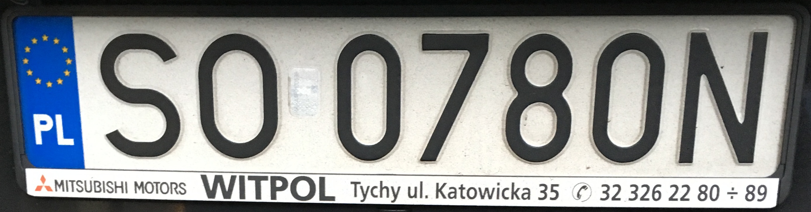 Registrační značka Polsko - SO - Sosnowiec, foto: www.podalnici.cz