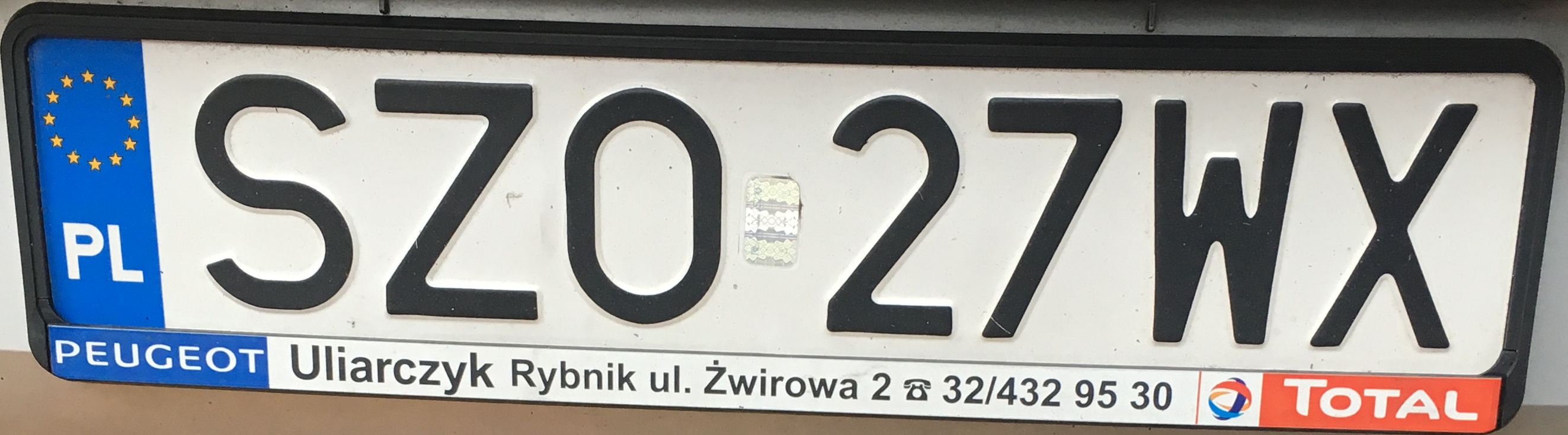 Registrační značka Polsko - SZO - Żory, foto: www.podalnici.cz