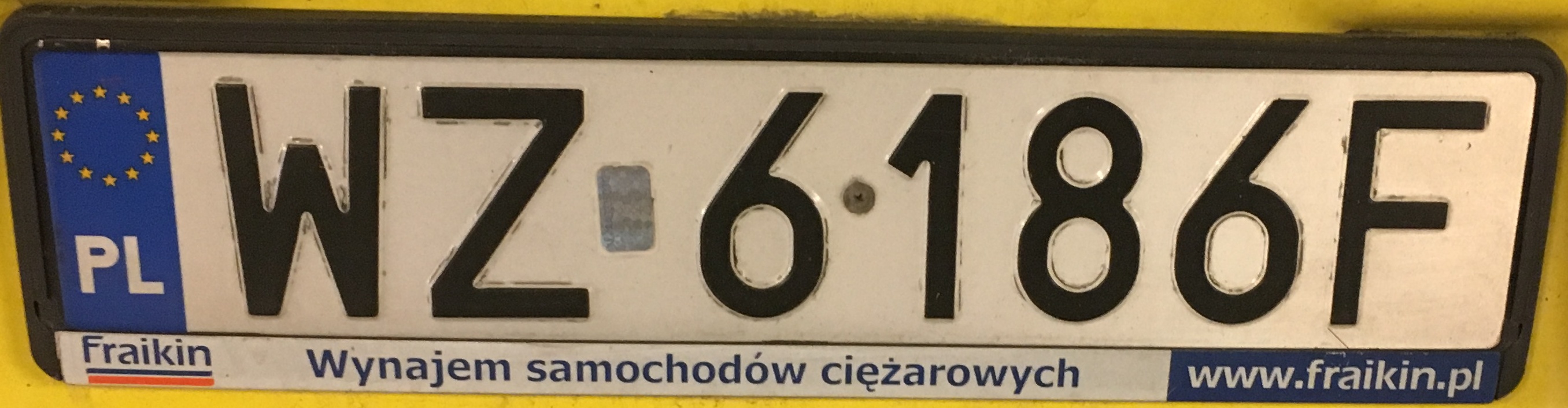 Registrační značka Polsko - WZ - Warszawa-západ, foto: vlastní