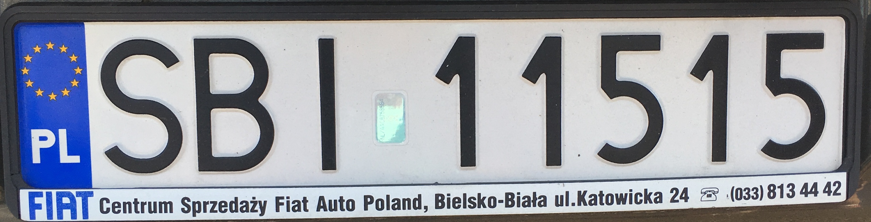 Registrační značka Polsko – SBI – Bielsko-Biała-venkov, foto: vlastní