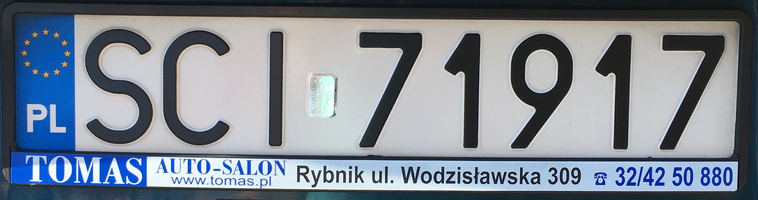 Registrační značka Polsko – SCI – Cieszyn, foto: vlastní
