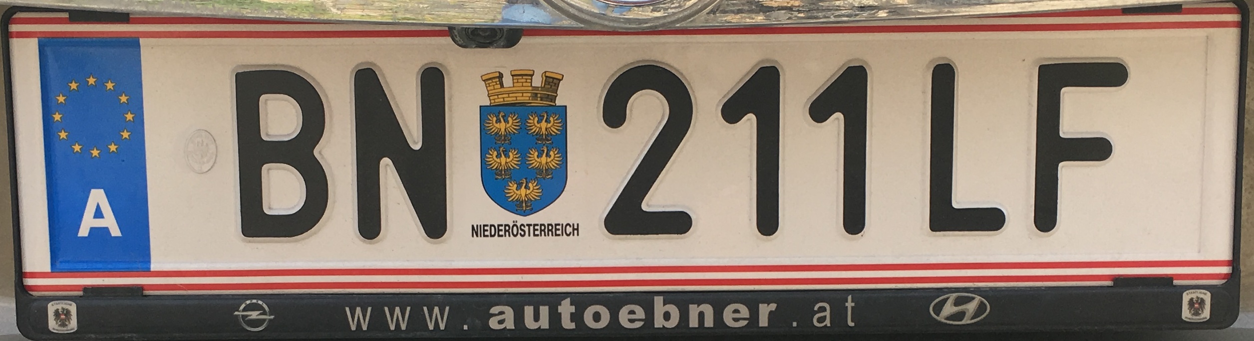 Registrační značka Rakousko - BN - Baden, foto: vlastní