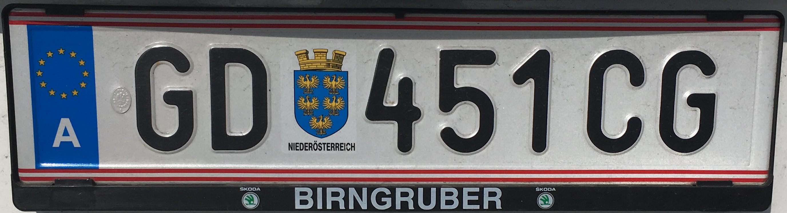 Registrační značka Rakousko - GD - Gmünd, foto: vlastní