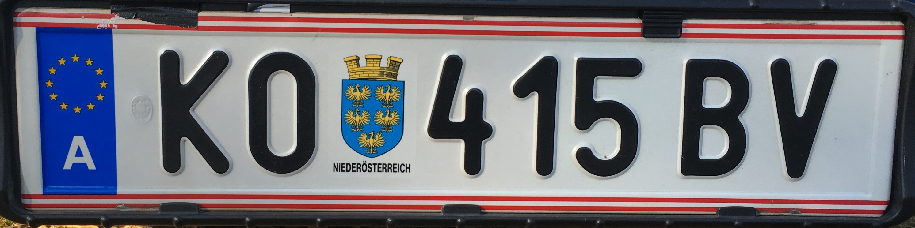 Registrační značka Rakousko - KO - Korneuburg, foto: www.podalnici.cz
