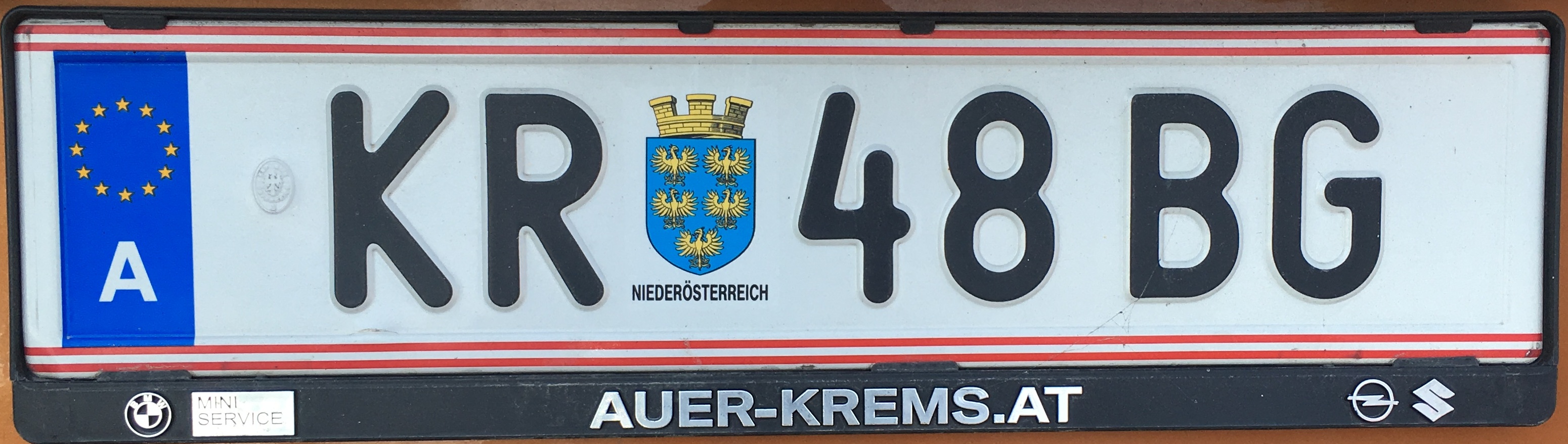 Registrační značka Rakousko - KR - Krems-venkov, foto: www.podalnici.cz
