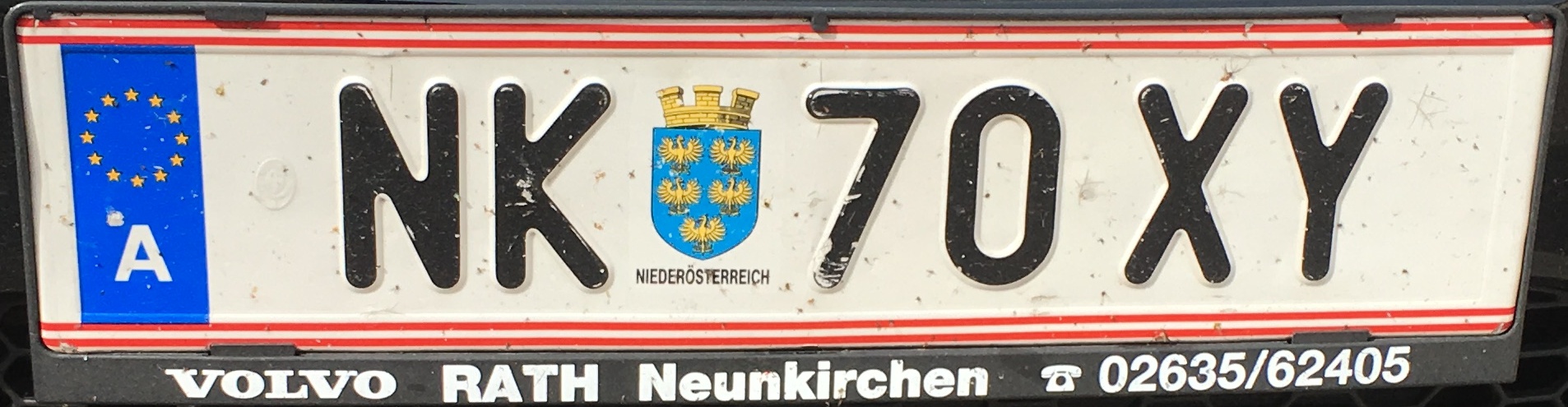 Registrační značka Rakousko - NK - Neunkirchen, foto: vlastní