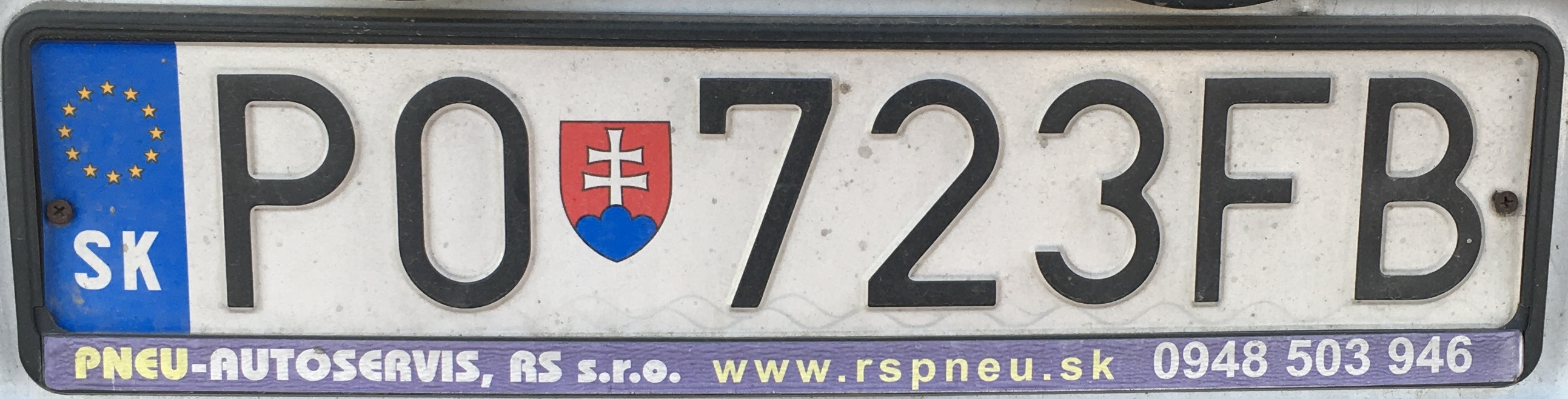 Registrační značka Slovensko - PO - Prešov, foto: www.podalnici.cz