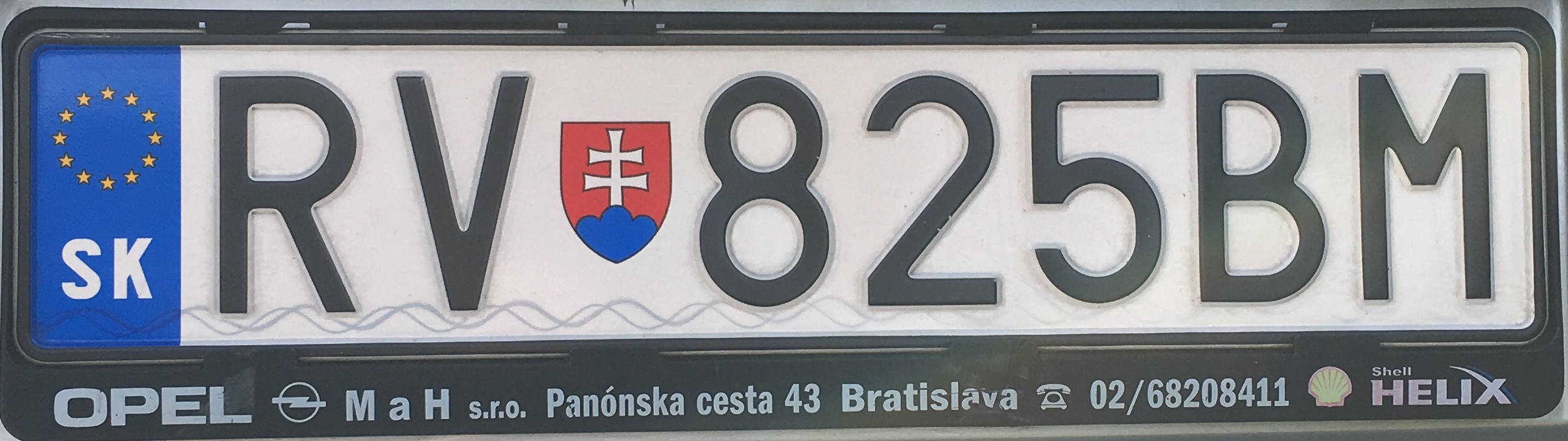 Registrační značka Slovensko - RV - Rožňava, foto: www.podalnici.cz