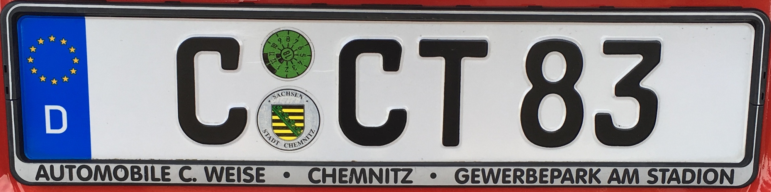 Registrační značky Německo - C - Chemnitz, foto: vlastní