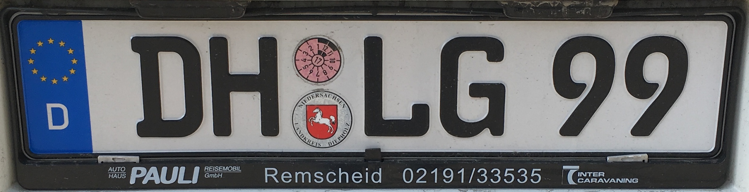 Registrační značky Německo - DH - Diepholz, foto: vlastní
