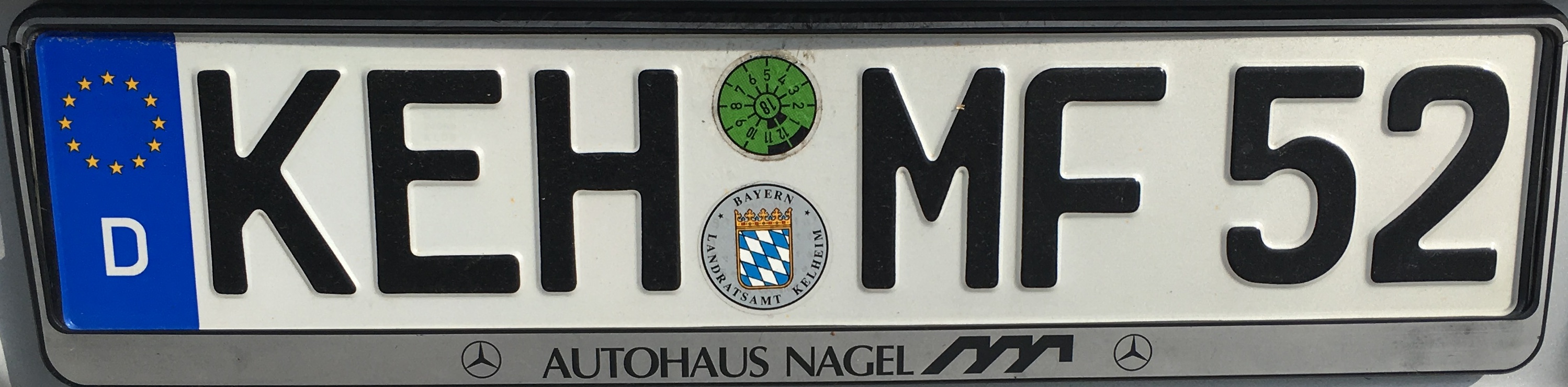 Registrační značky Německo - KEH - Kelheim, foto: vlastní