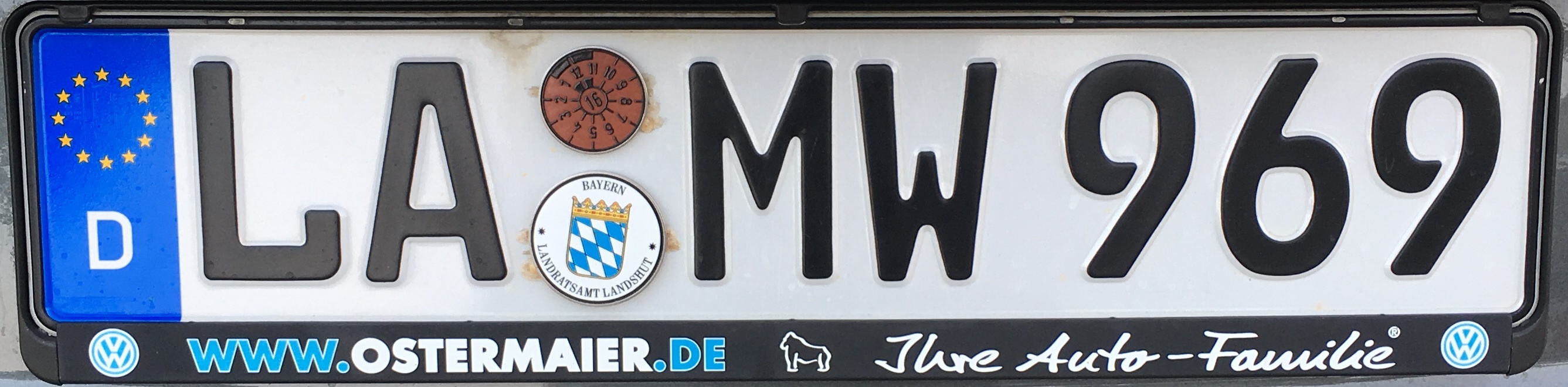 Registrační značky Německo - LA - Landshut, foto: vlastní