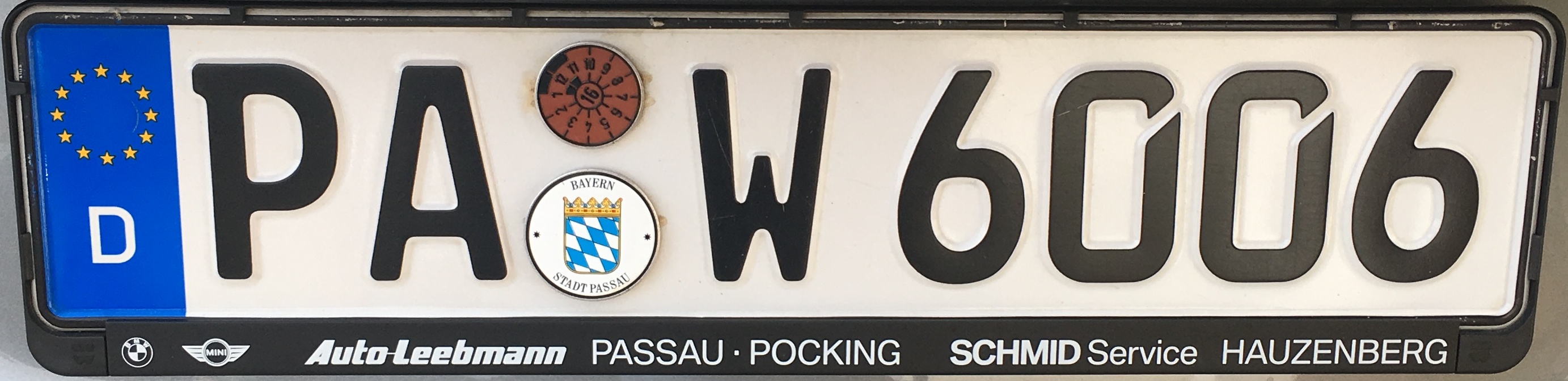 Registrační značky Německo - PA - Passau, foto: vlastní
