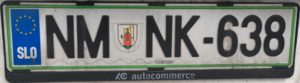 Registrační značka Slovinsko - běžná - NM - Novo Mesto, foto: www.podalnici.cz
