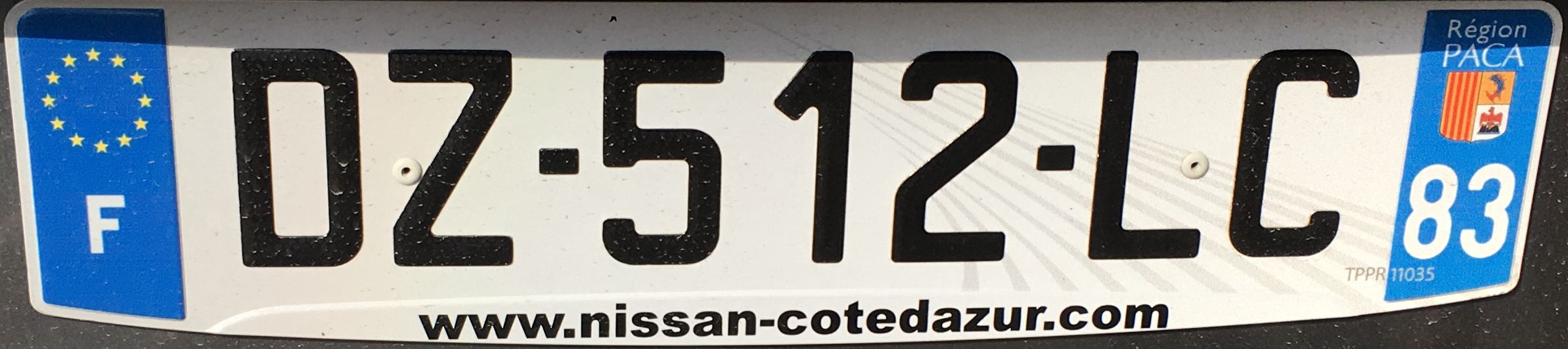 Francouzská registrační značka – 83 – Var, foto: www.podalnici.cz