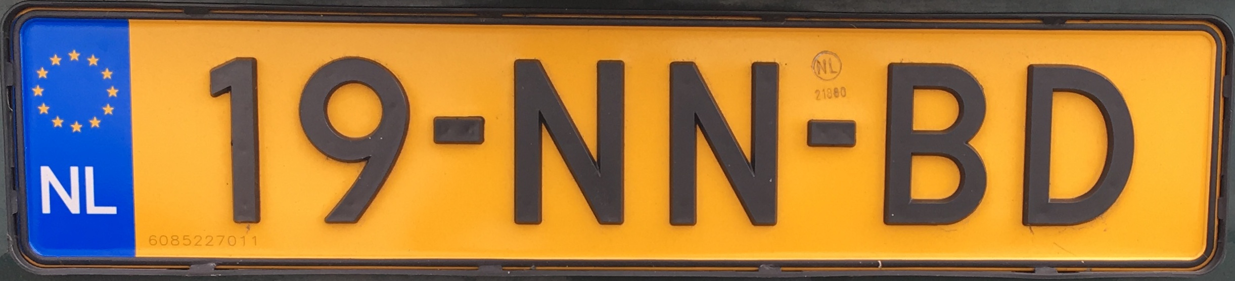 Nizozemská registrační značka běžná - formát b, foto vlastní