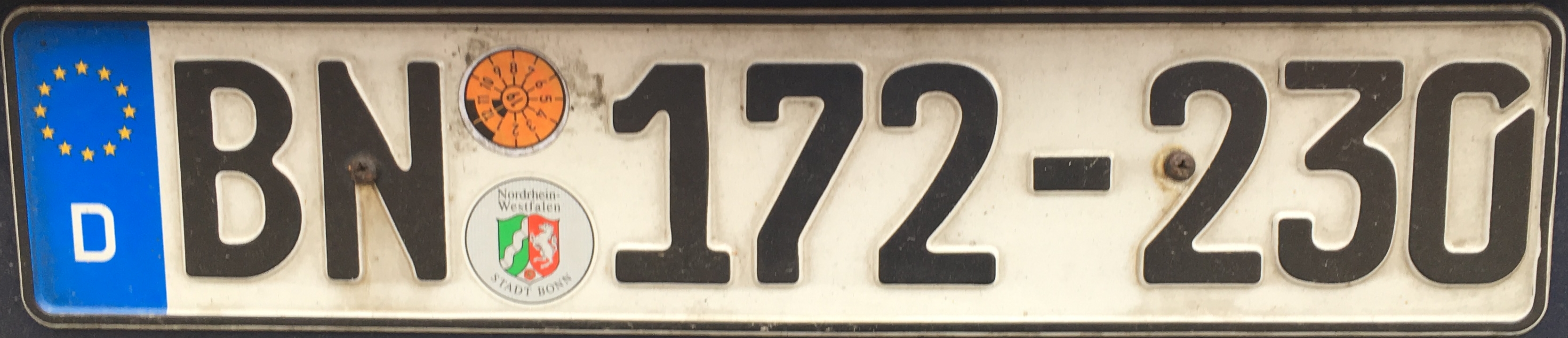 Registrační značka Německo – konzulární Bonn, foto: www.podalnici.cz