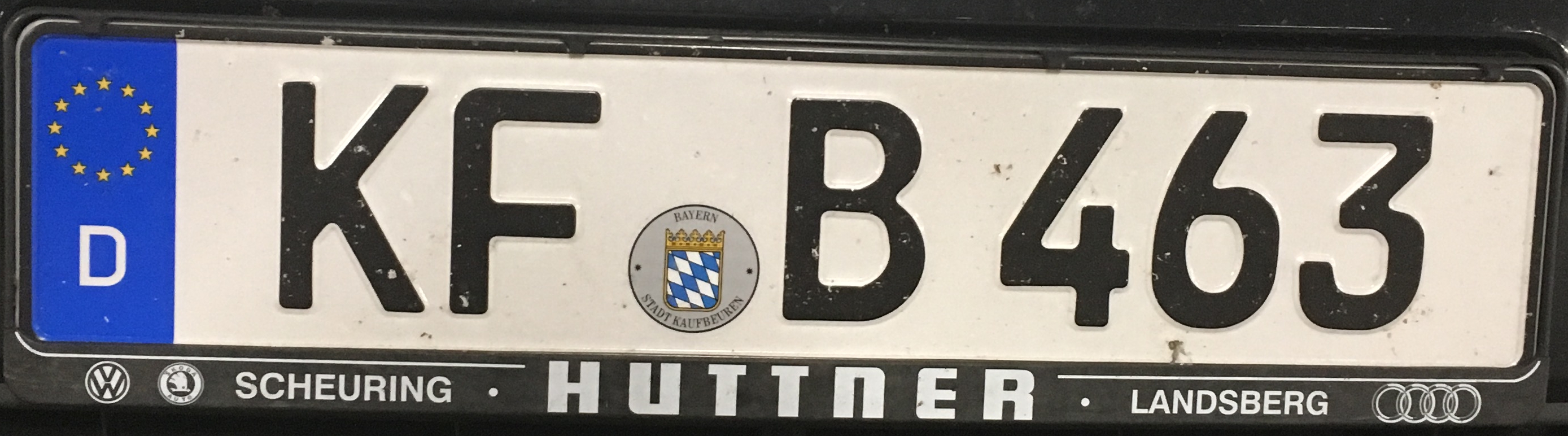 Registrační značka Německo – KF - Kaufbeuren, foto: www.podalnici.cz
