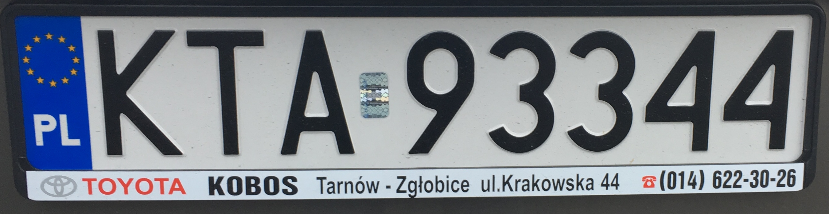 Registrační značka Polsko – KTA - Tarnów-venkov, foto: www.podalnici.cz