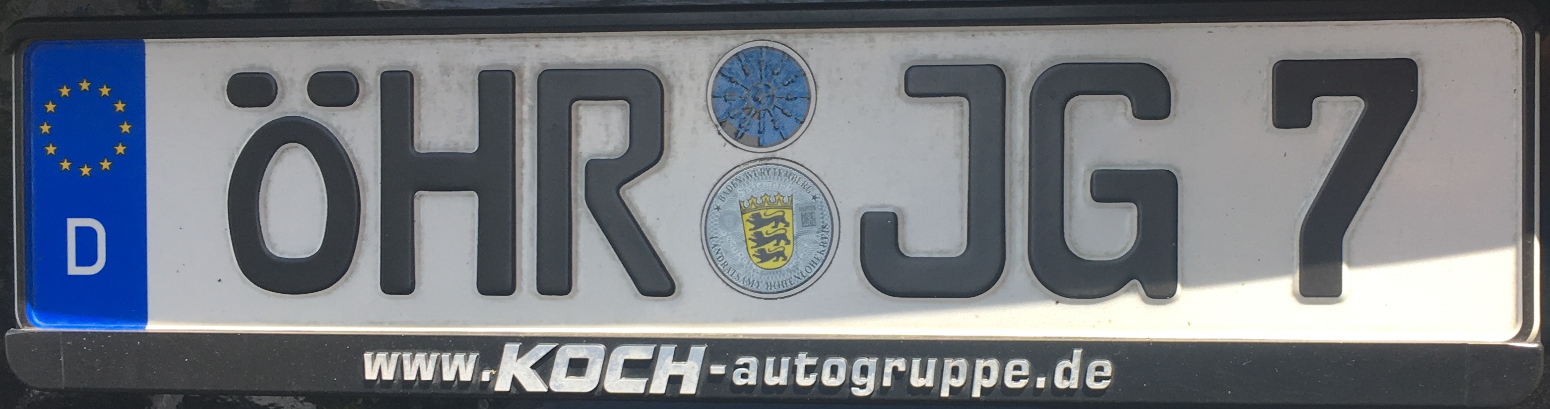 Registrační značka Německo - ÖHR - Öhringen (KÜN), foto: www.podalnici.cz