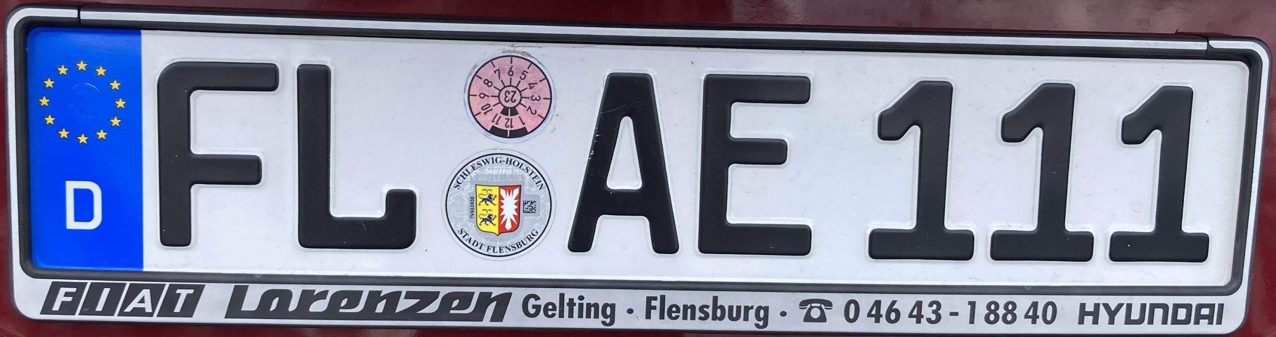 Registrační značka Německo – FL – Flensburg, foto: www.podalnici.cz