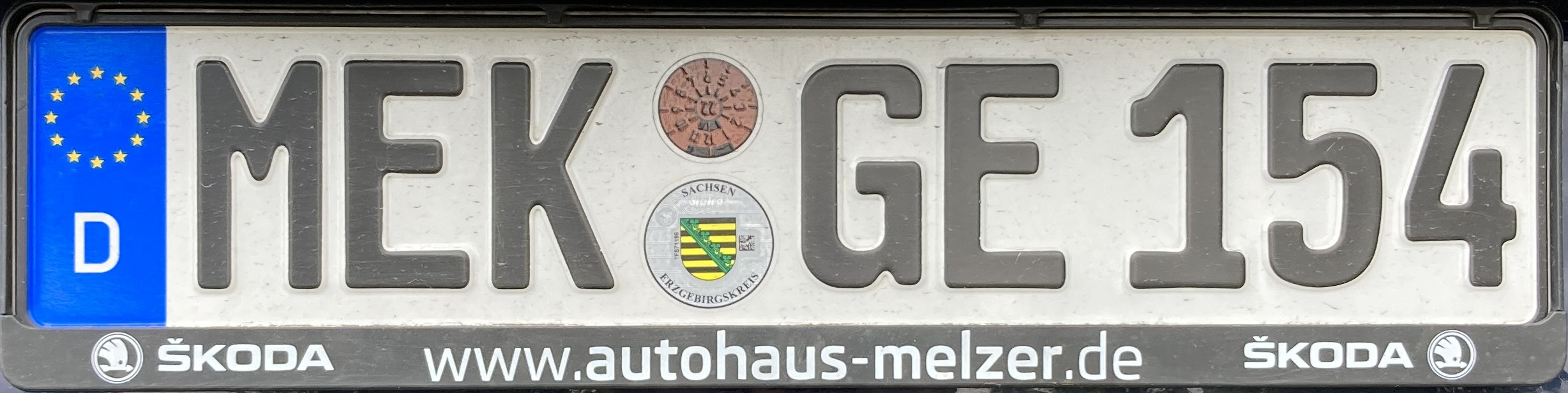Registrační značka Německo – MEK – Mittlerer Erzgebirgkreis, foto: www.podalnici.cz