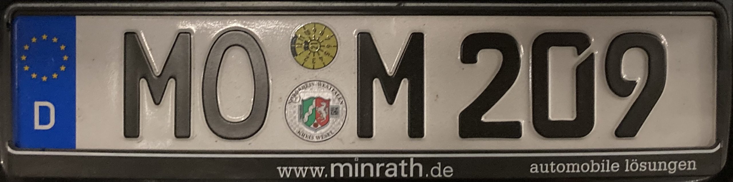 Registrační značka Německo – MO – Moers, foto: www.podalnici.cz