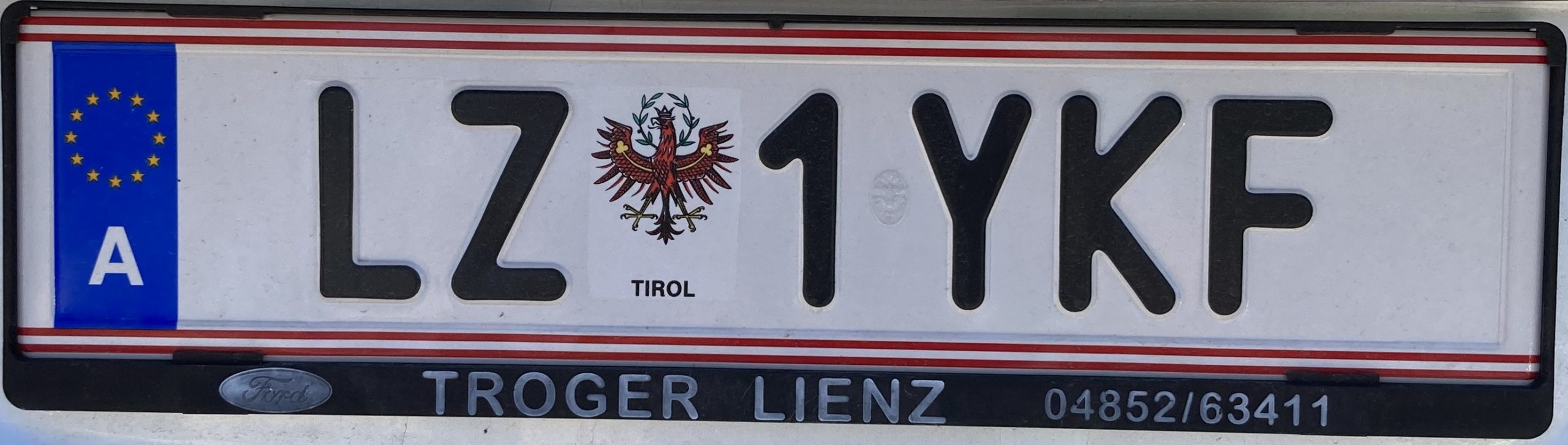 Registrační značka Rakousko - LZ - Lienz, foto: www.podalnici.cz