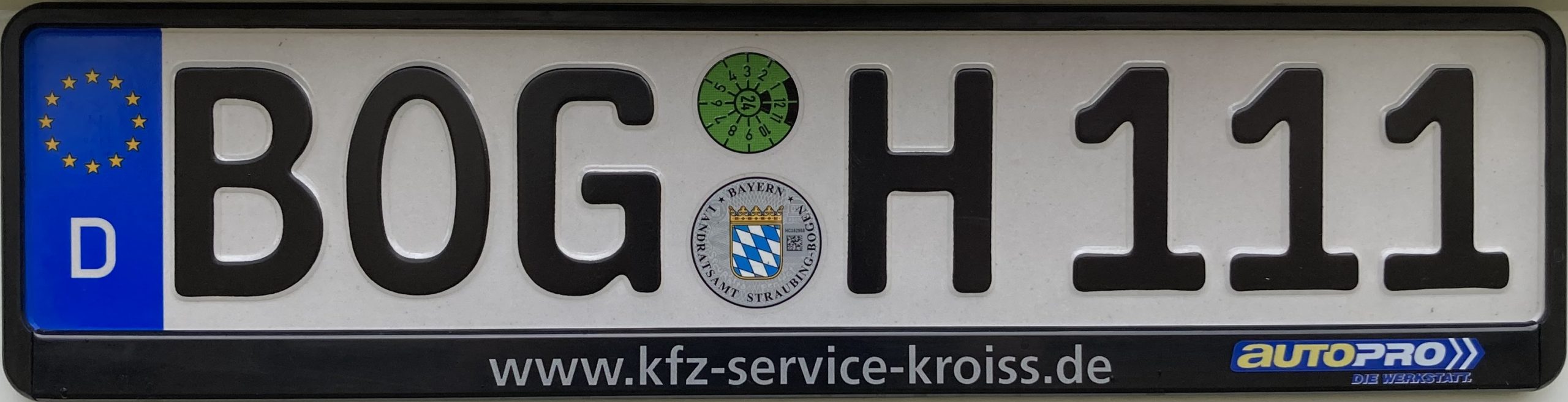Registrační značky Německo - BOG - Bogen, foto: www.podalnici.cz