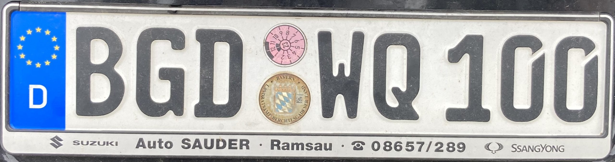 Registrační značka Německo – BGD - Berchtesgaden, foto: www.podalnici.cz