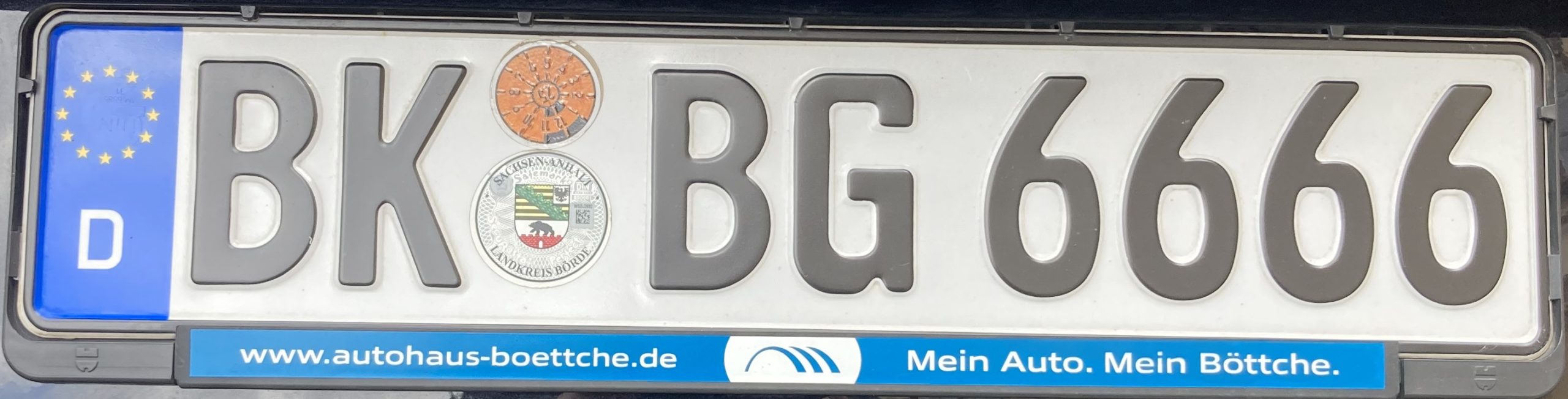 Registrační značka Německo - BK - Börde, foto: www.podalnici.cz