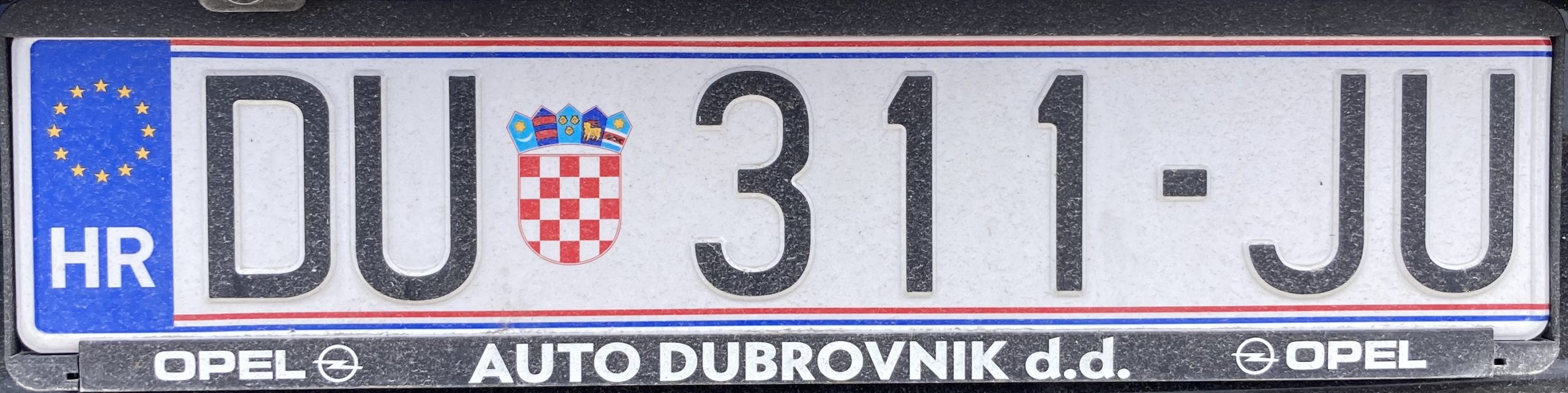 Registrační značka Chorvatsko - DU - Dubrovnik, foto: www.podalnici.cz