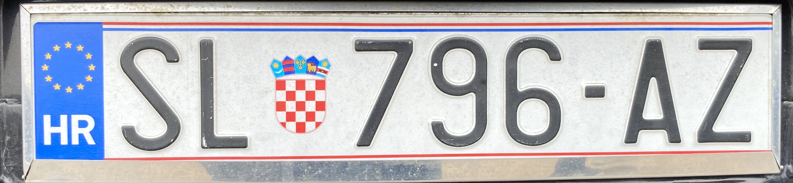 Registrační značka Chorvatsko - SL - Slatina, foto: www.podalnici.cz